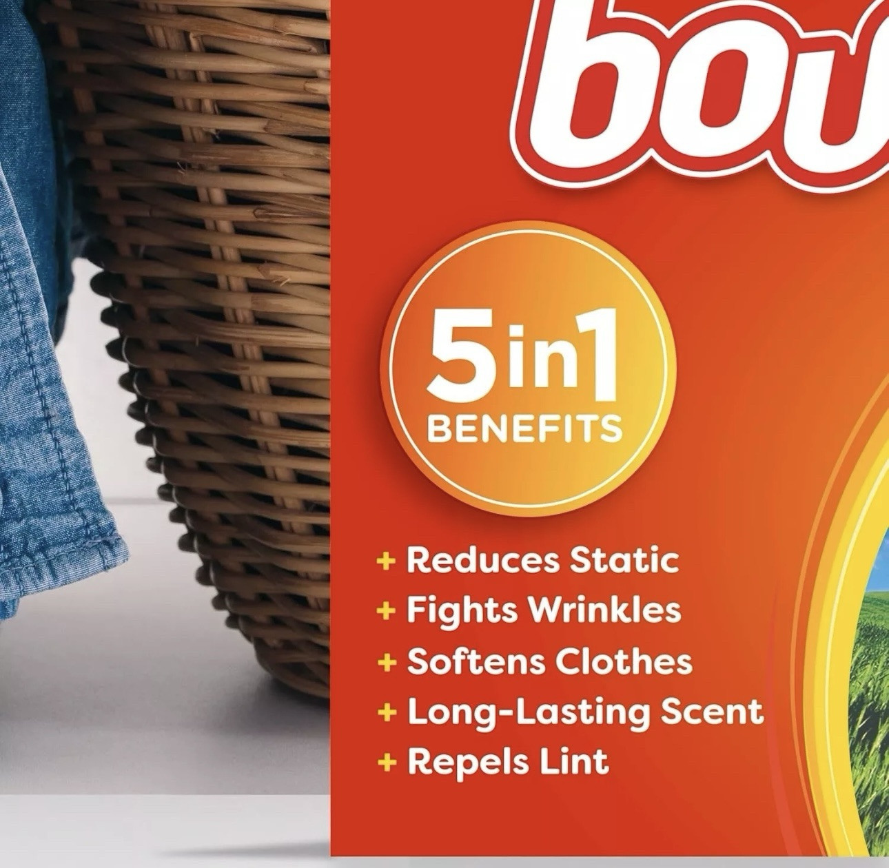 Bounce Dryer Sheets Laundry Fabric Softener, Outdoor Fresh Scent, 120 Count
