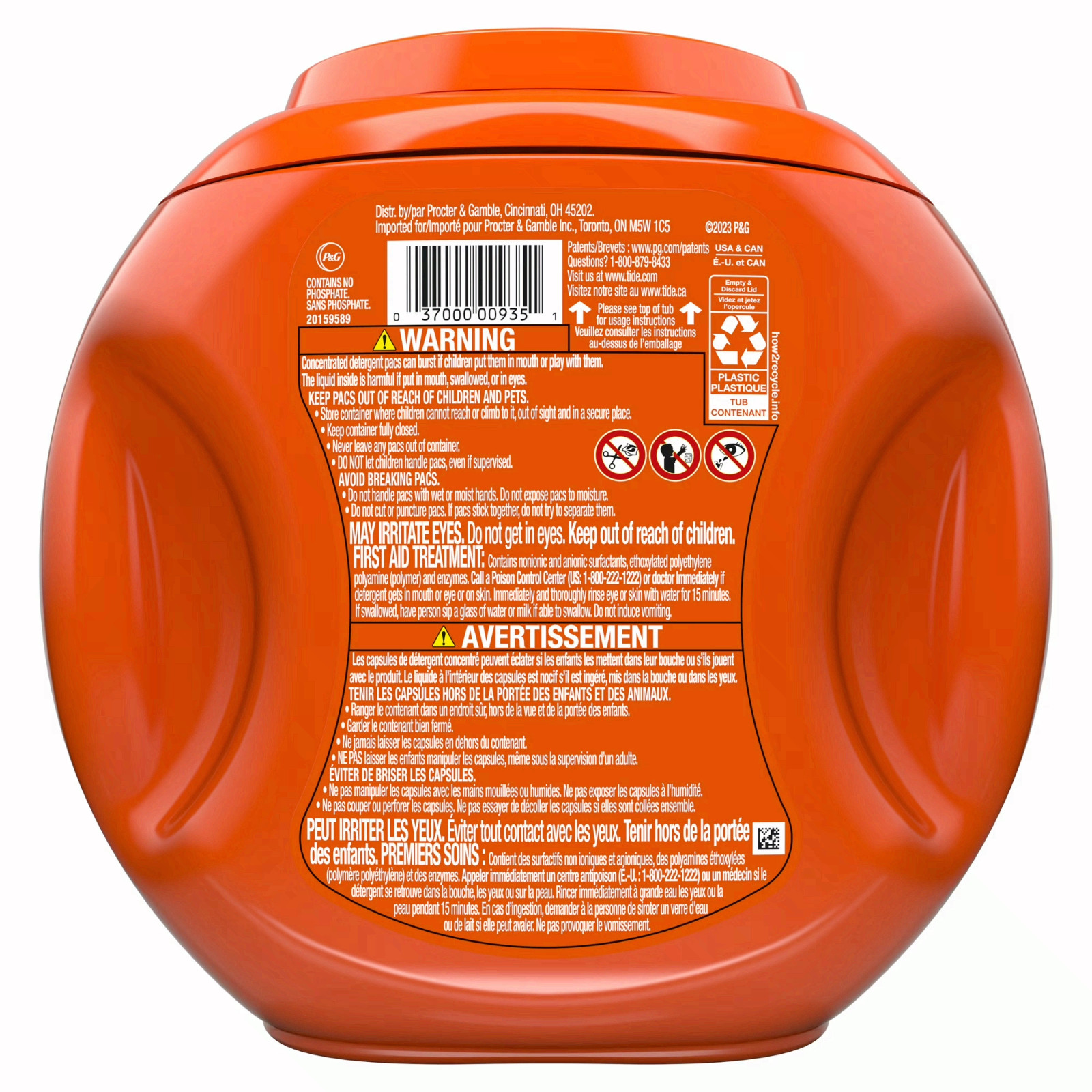 3 Pack Tide PODS Laundry Detergent Soap Pacs, Original Scent, 57 Count