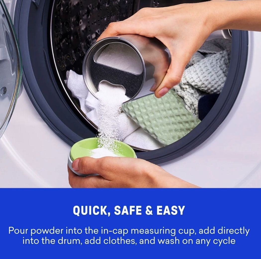 Blueland Oxi Laundry Booster Clear Skies Scent 2-Pack 25 Loads Each Powerful Cle