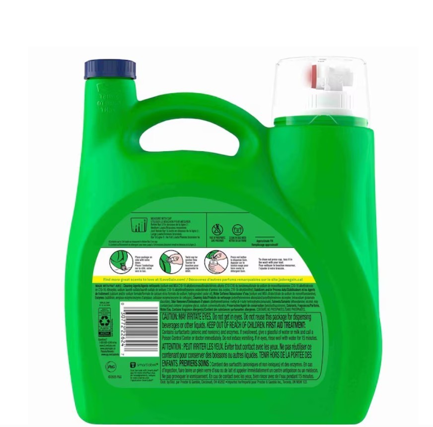 [3 PACK] Gain Laundry Detergent Moonlight Breeze HE Laundry Detergent 134 Loads