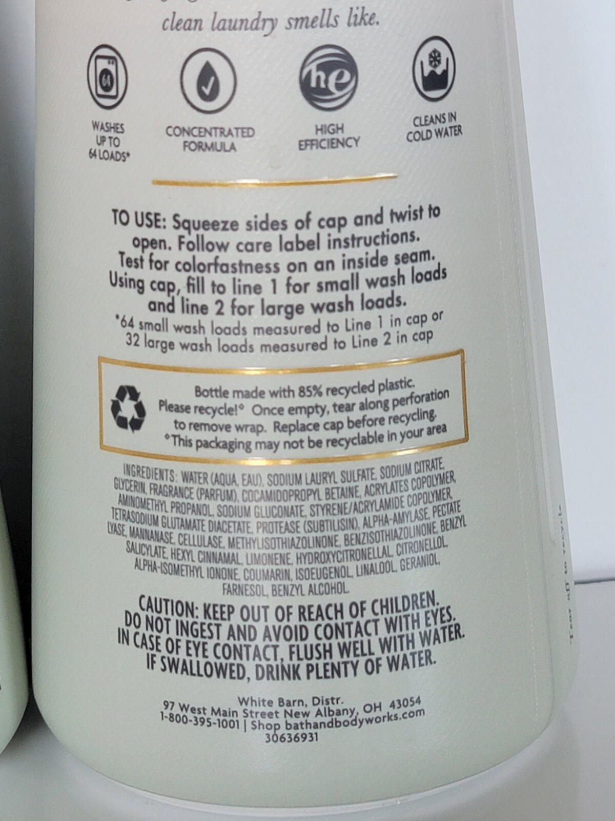 2 Bath & Body Works Morning Rain Concentrated Laundry Detergent 32 fl oz Each