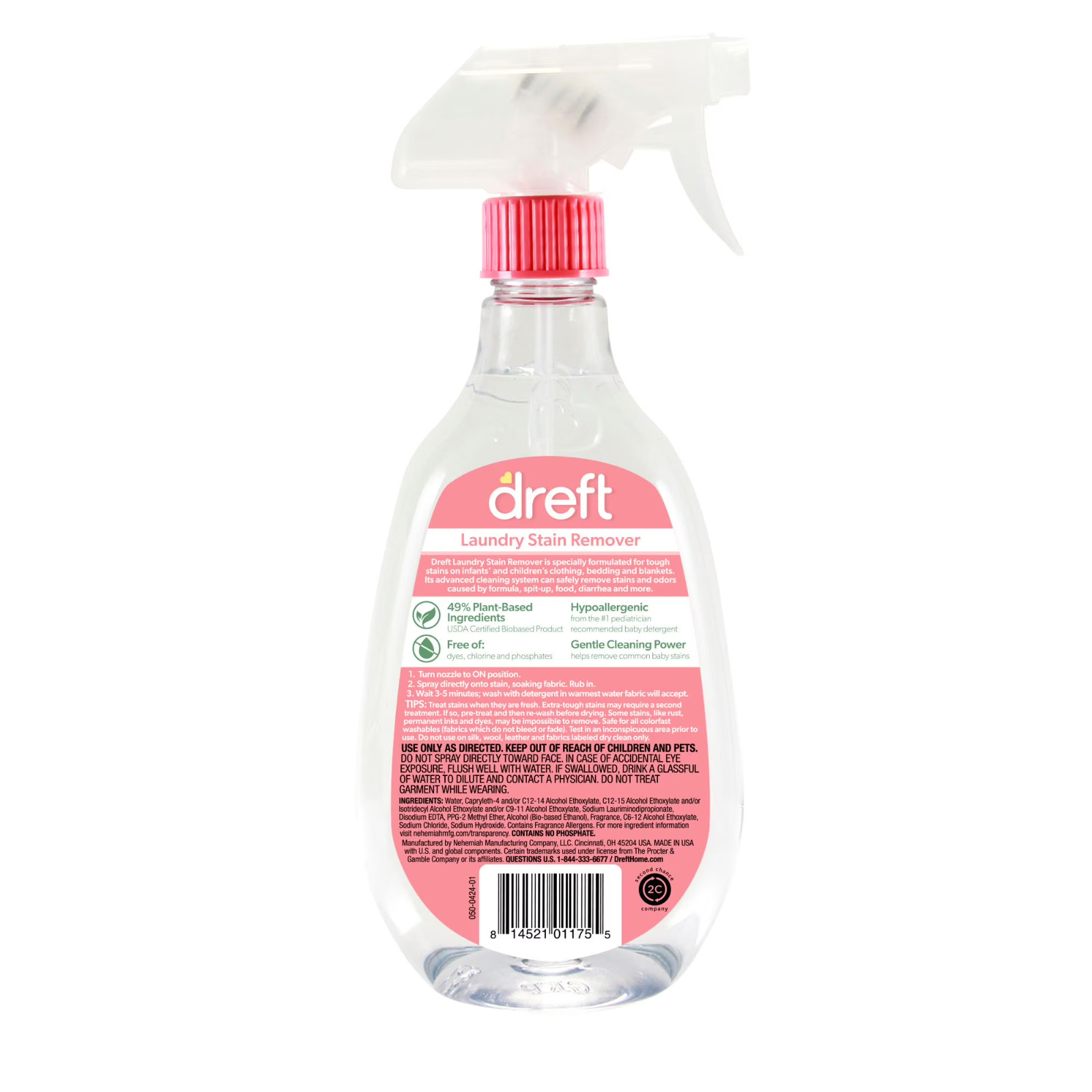 Dreft Plant Based Baby Spray and Wash Laundry Stain Remover,Baby Essentials,24oz