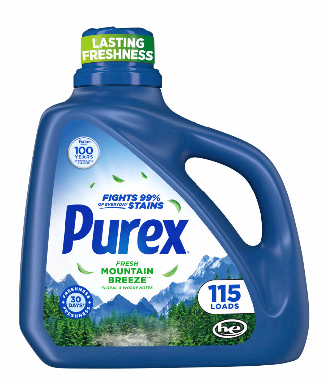 Purex Fresh Mountain Breeze Liquid Detergent, 150 fl oz, 115 loads