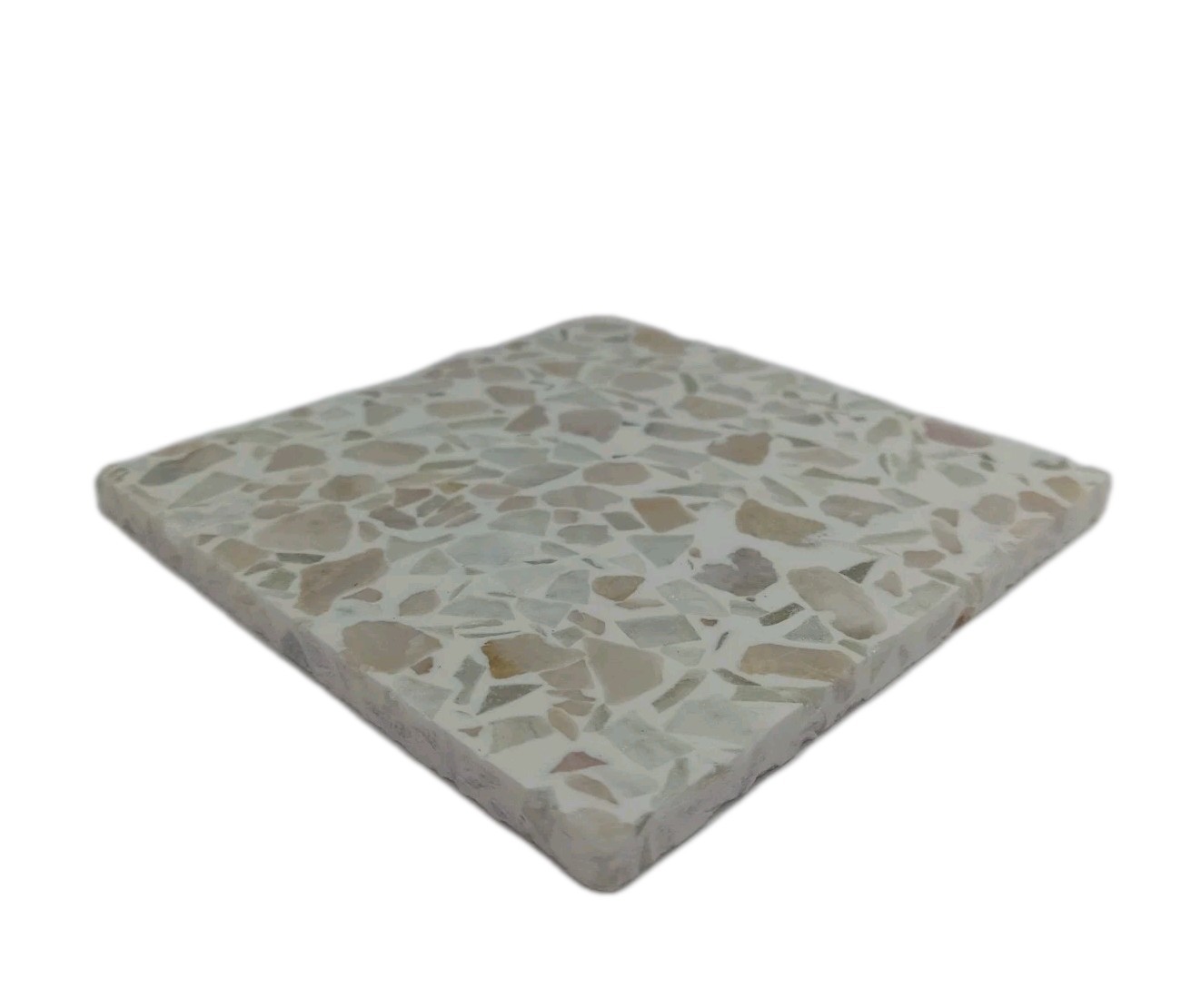 Fritztile Terrazzo Mini Floor Tile Single Sample R682021 Desert (Tan & Sand)
