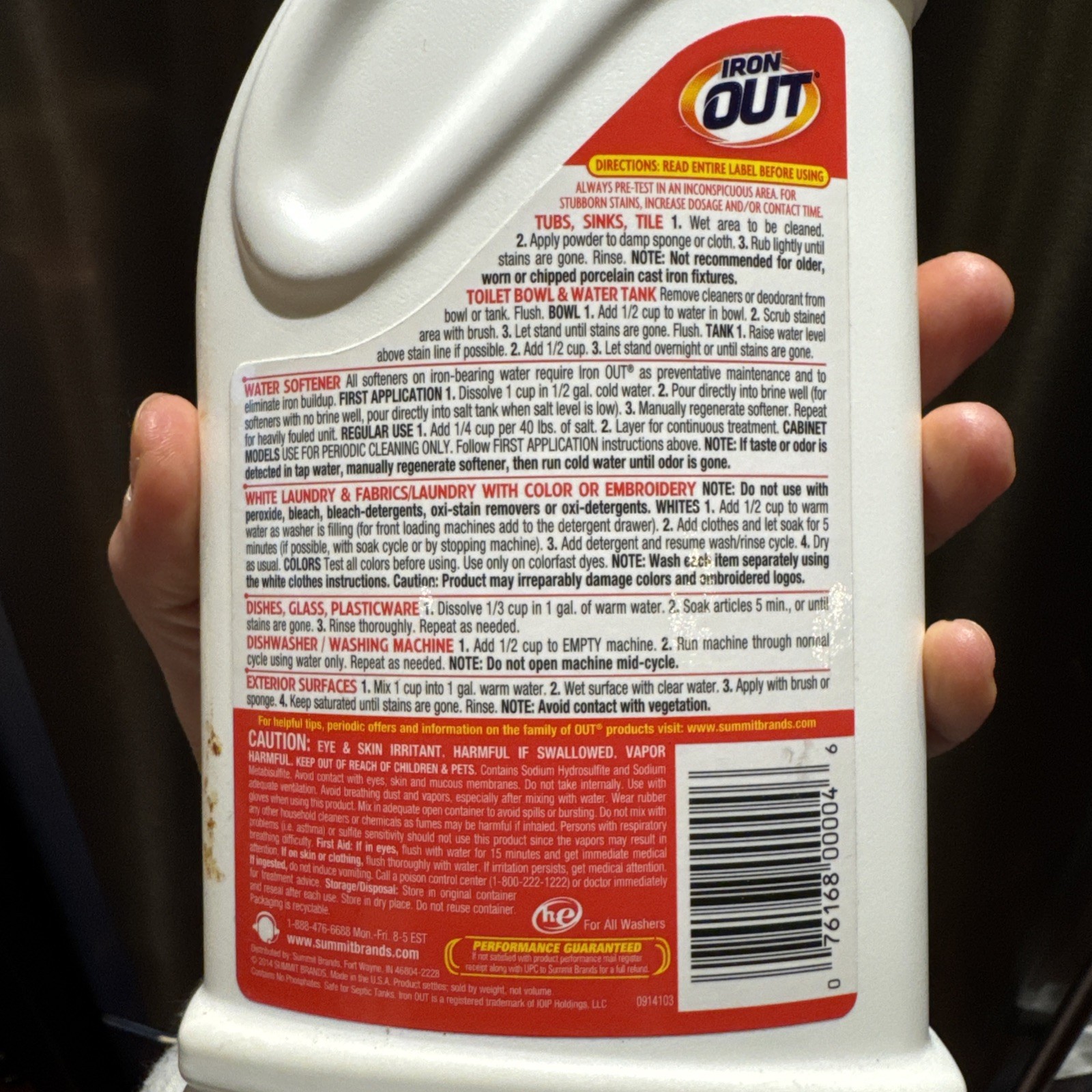 Iron OUT Powder Rust Stain Remover , Remove and Prevent Rust Stains in Ba