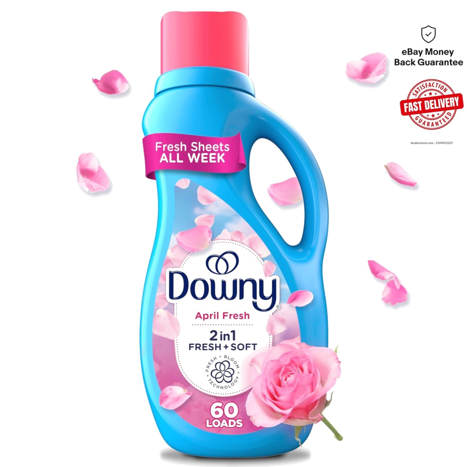 2-in-1 April Fresh Liquid Fabric Softener, 44 fl oz – Soft & Fresh Perfection