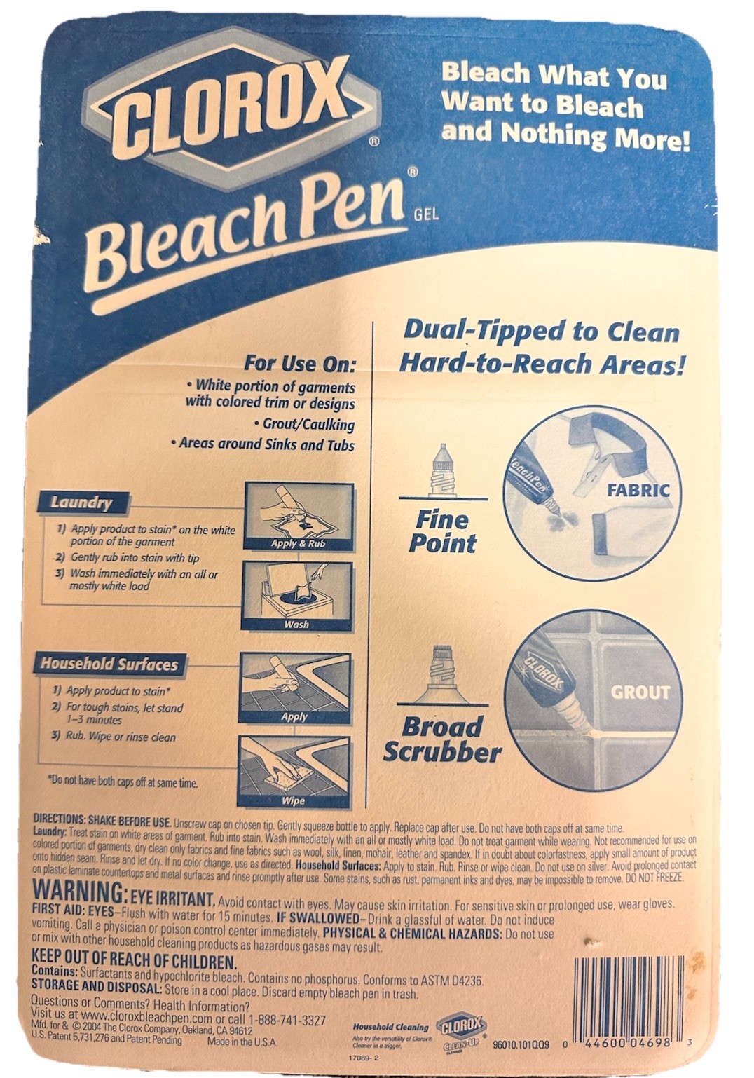 Clorox Bleach Pens 3 Pack 2oz Each Clorox Company New 2004 With Magnetic Holder