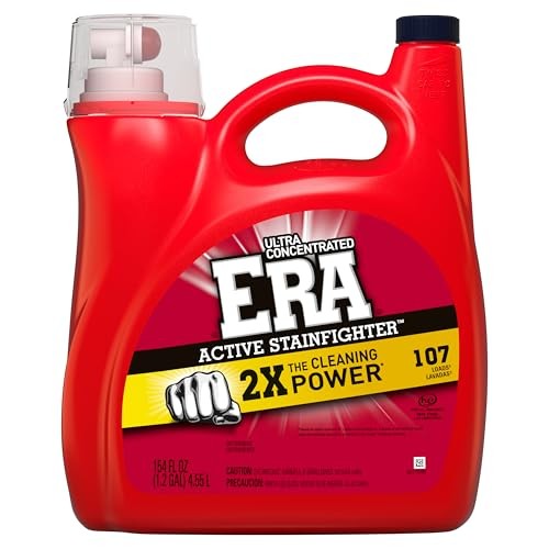 Era 2X Ultra Active Stainfighter Liquid Laundry Detergent 154 fl oz, 107 Loads