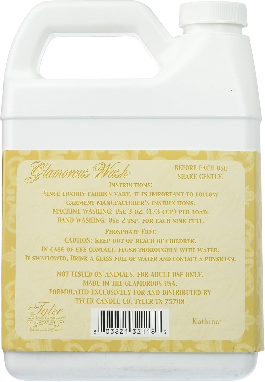 Tyler Glamour Wash Laundry Detergent 32 Oz Kathina – Luxurious Fragrance