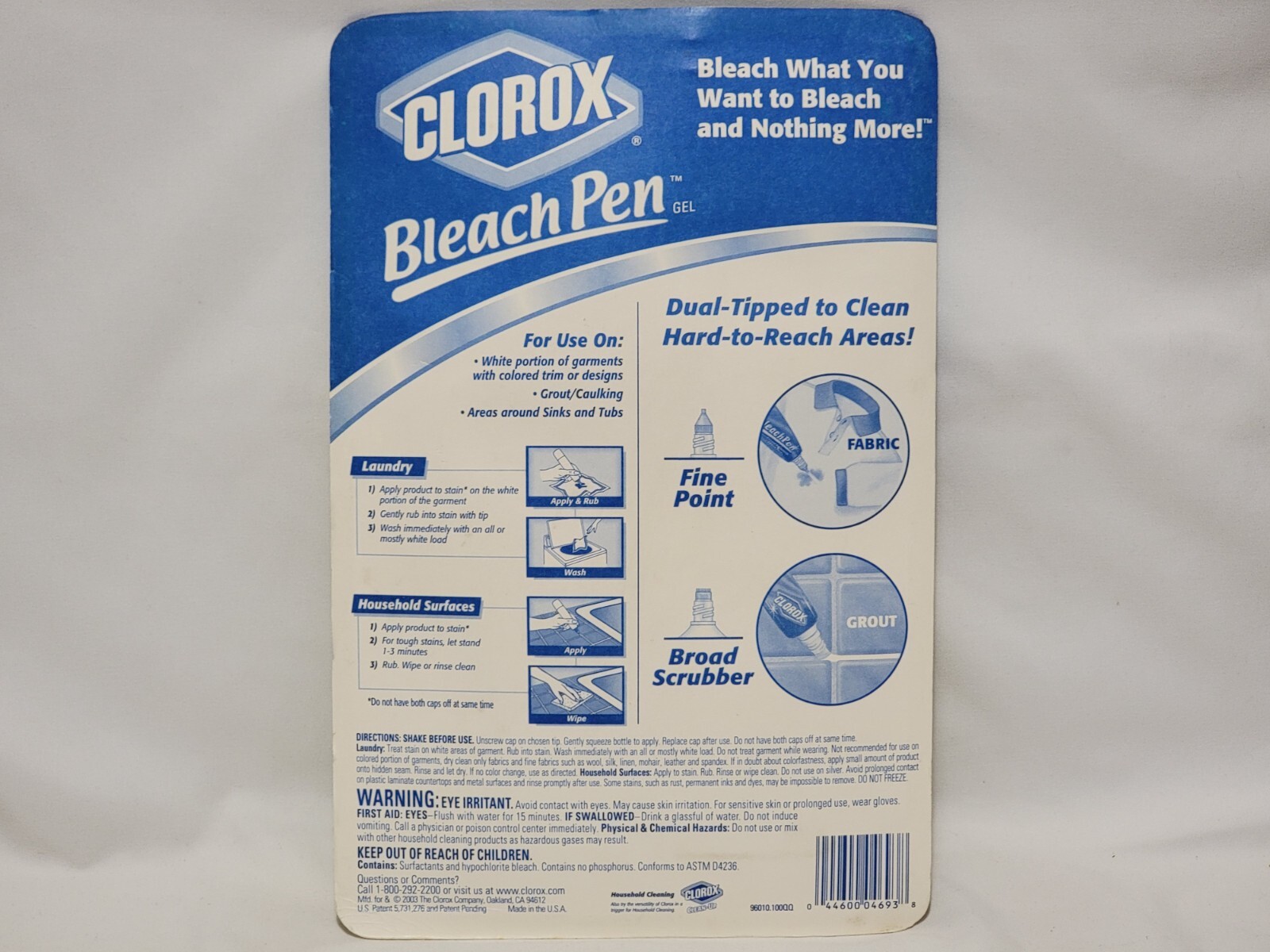 NEW 3 X Clorox Bleach Pens (2 Ounces Each) SEALED Dual-Tipped Fine / Broad 2003