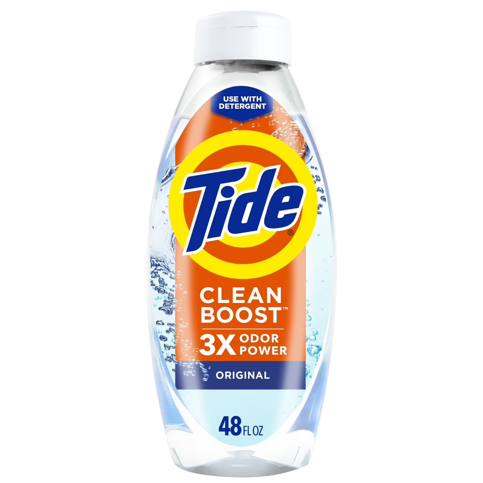 3P Tide Clean Boost Fabric Softener Rinse, Removes Odors Residues, 48 fl oz
