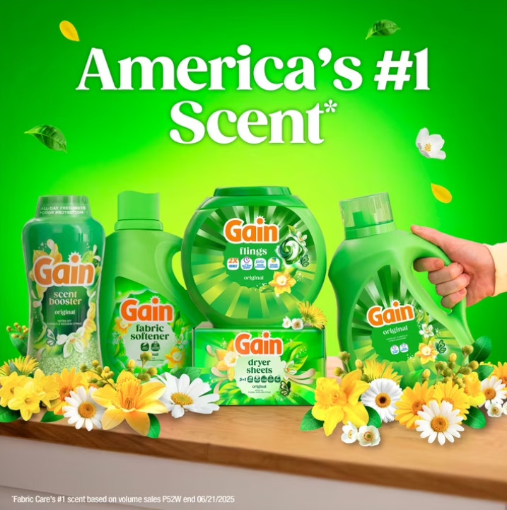 (2 pack)Gain Flings 4-in-1 Laundry Detergent Pacs Original 60 Count Oxi Boost