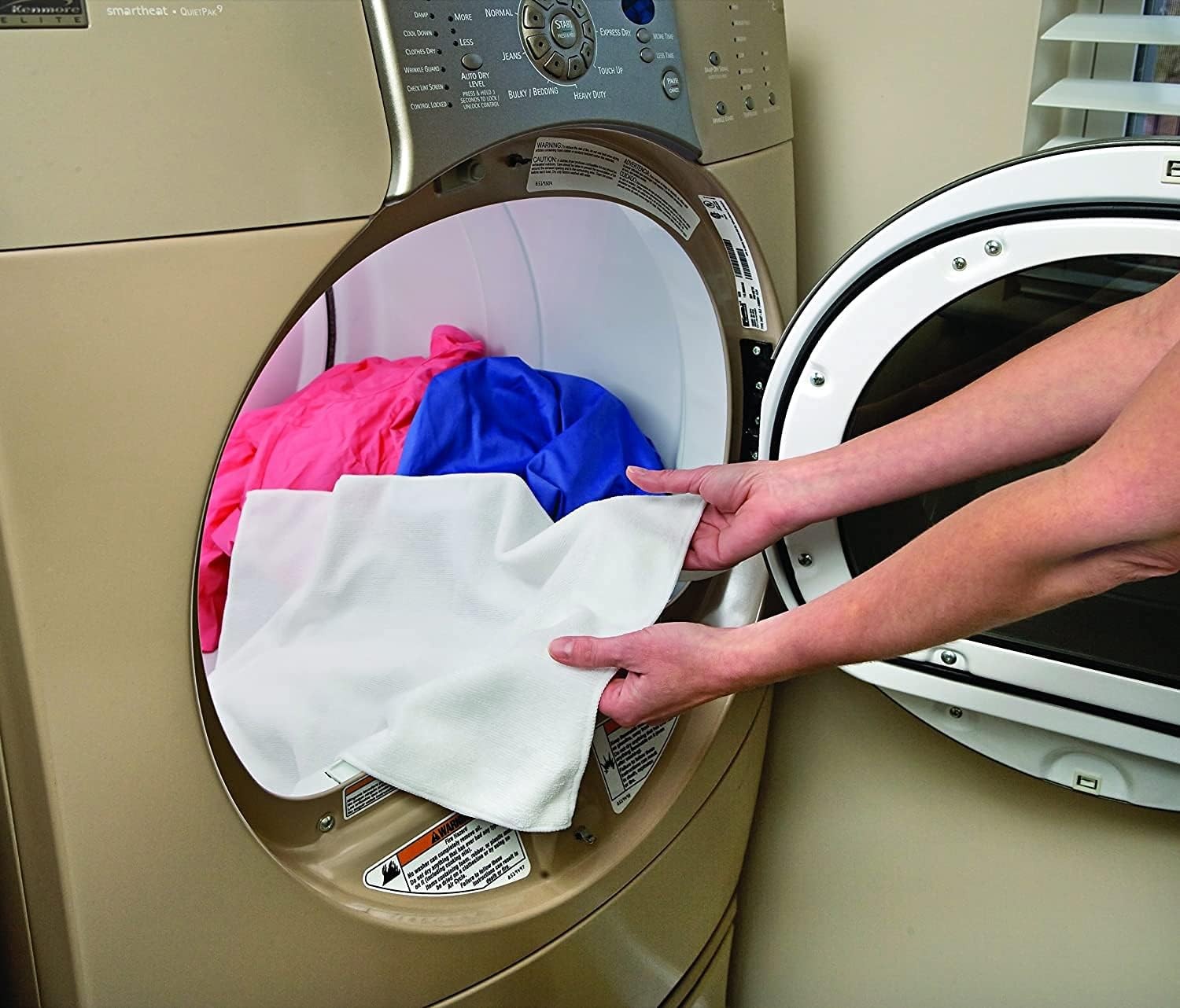Microfiber Dryer Wrinkle Release Towel – Reusable Anti-Wrinkle Remover Sheet for