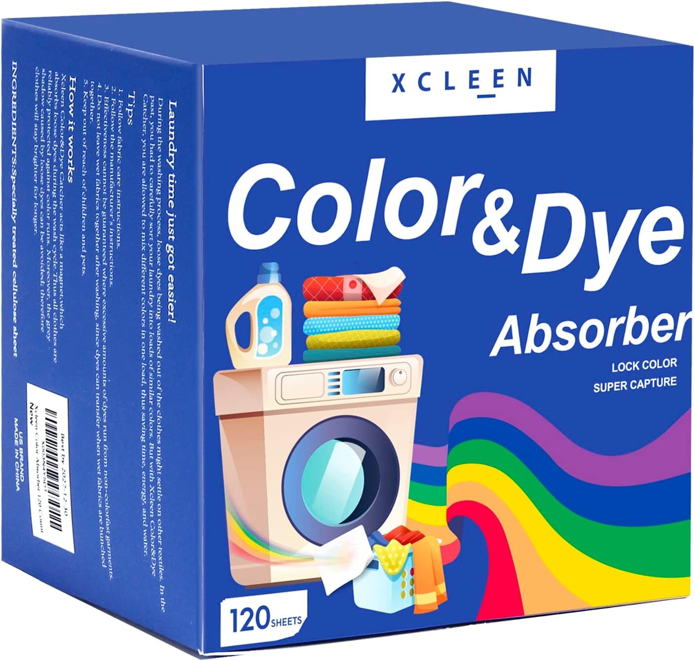 Color Absorber Laundry Sheets 120 Count, Dye Catcher to 1 Count (Pack of 120)