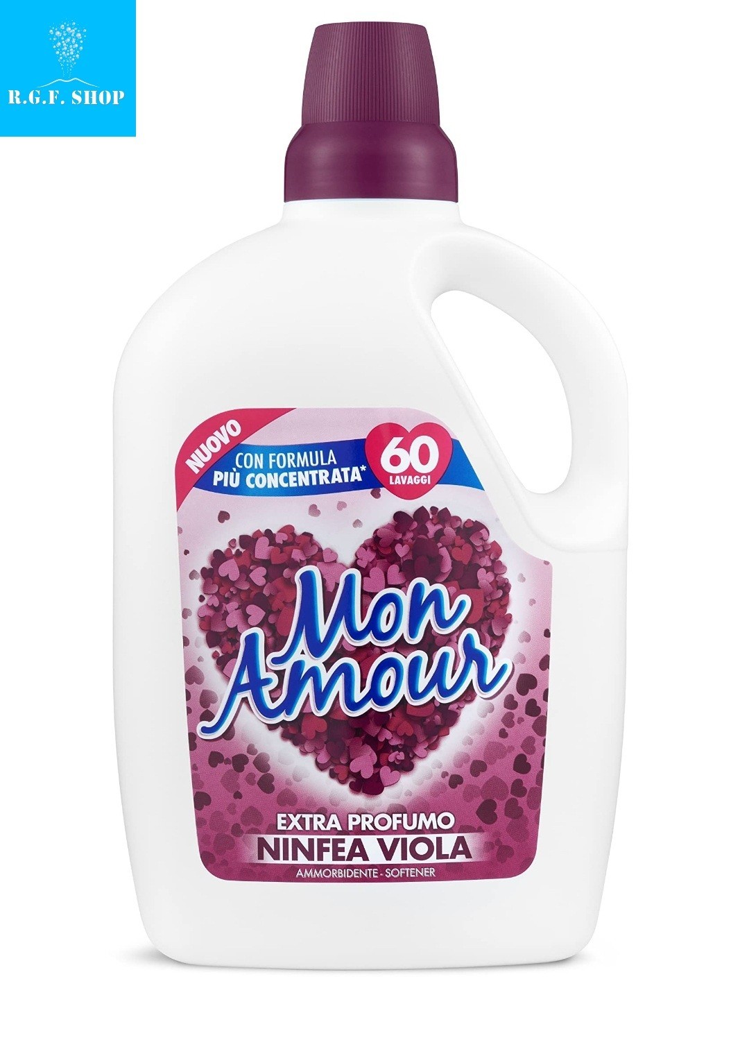 4× Mon Amour Fabric Softener 3L – 60 Wash Loads – Mix Fragrance – Blu Mare / Oro Argan