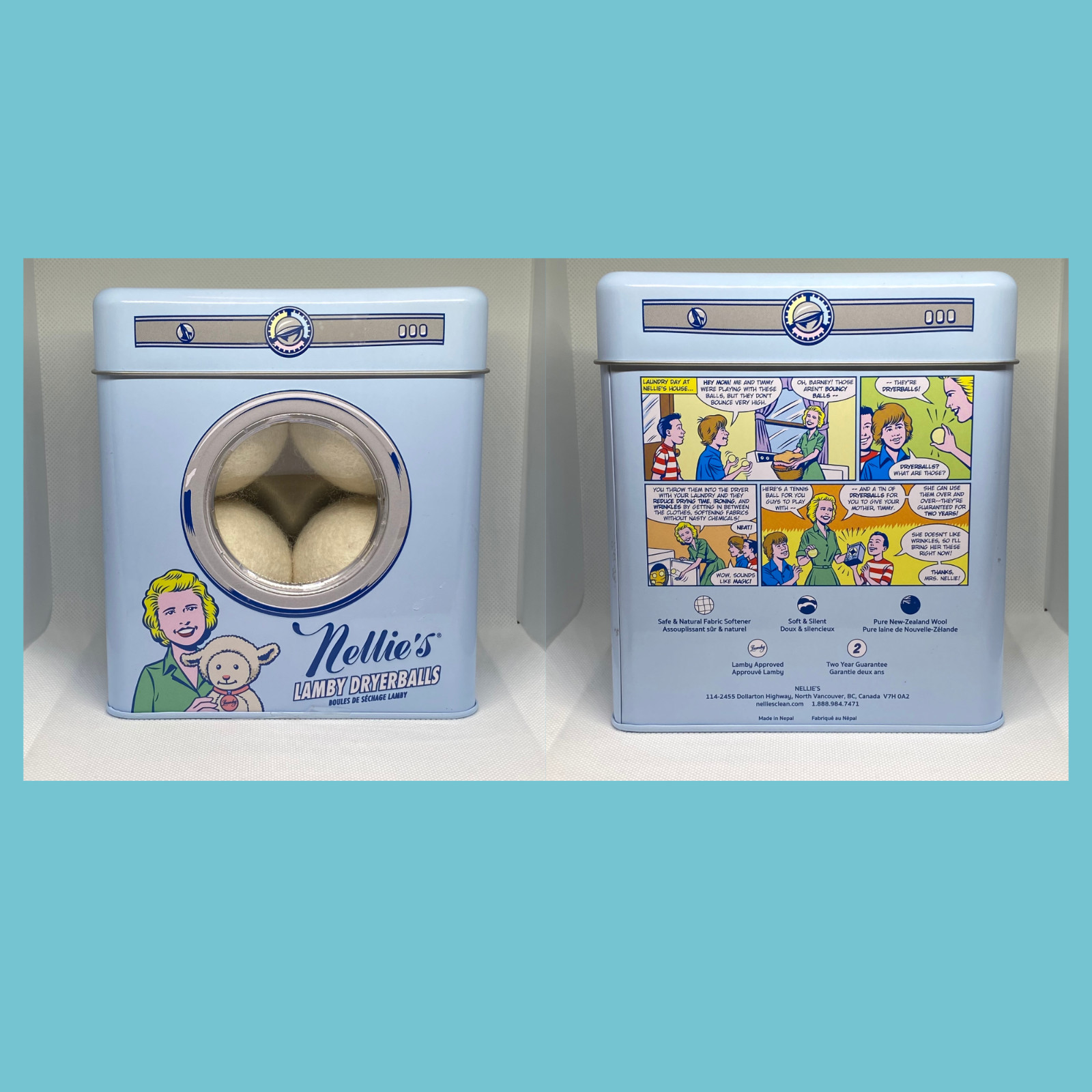 Nellie’s Lamby Dryerballs, 4-count, 2-pk, Non-Toxic, Chemical & Phthalate Free