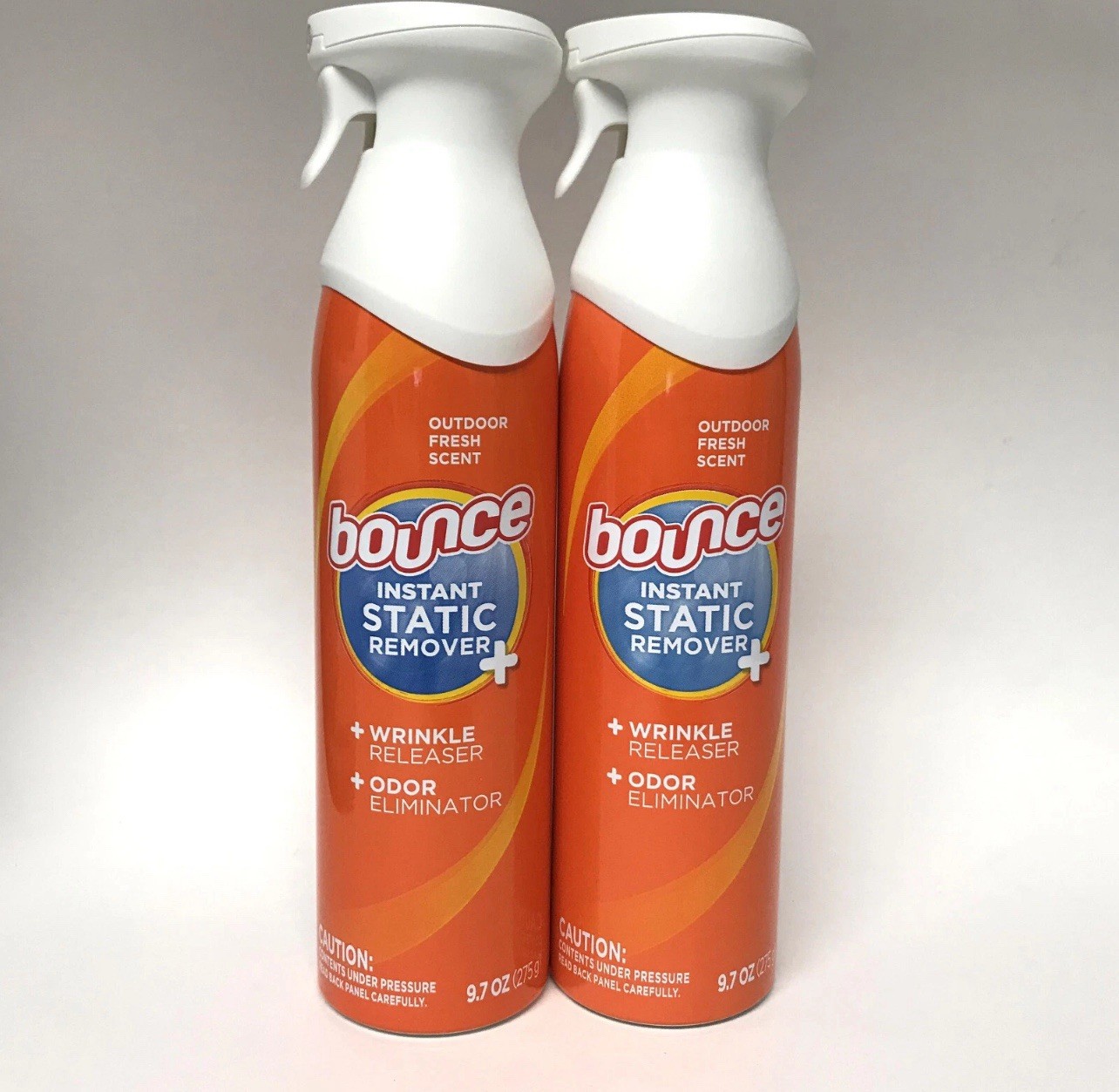 Bounce Instant Anti Static Spray +Wrinkle Release +Odor Eliminator, 9.7oz 2 Pack