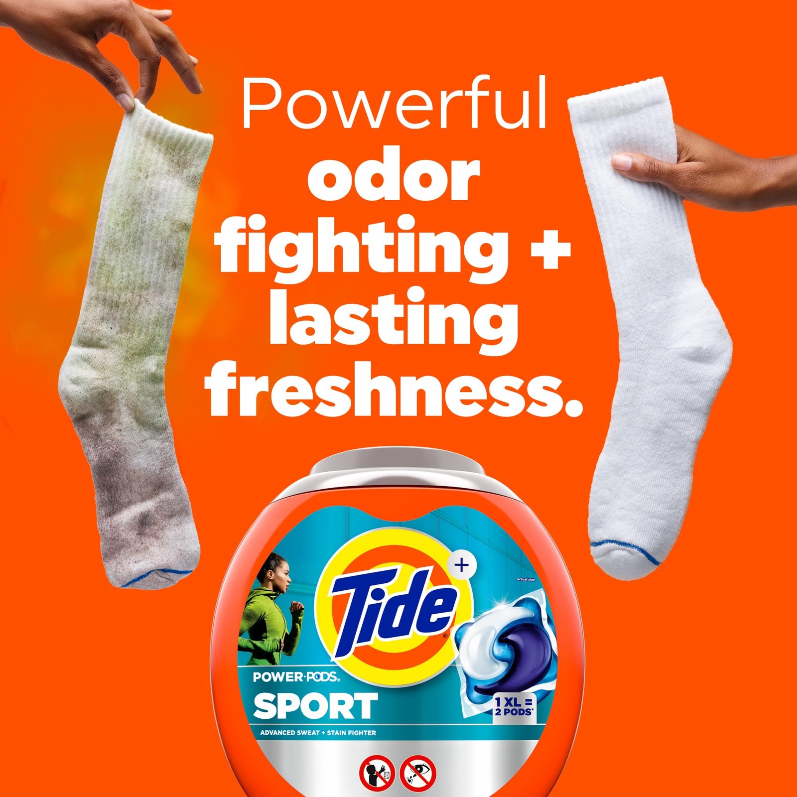Tide Power Pods Plus Febreze Odor Eliminators 32 Count Laundry Detergent