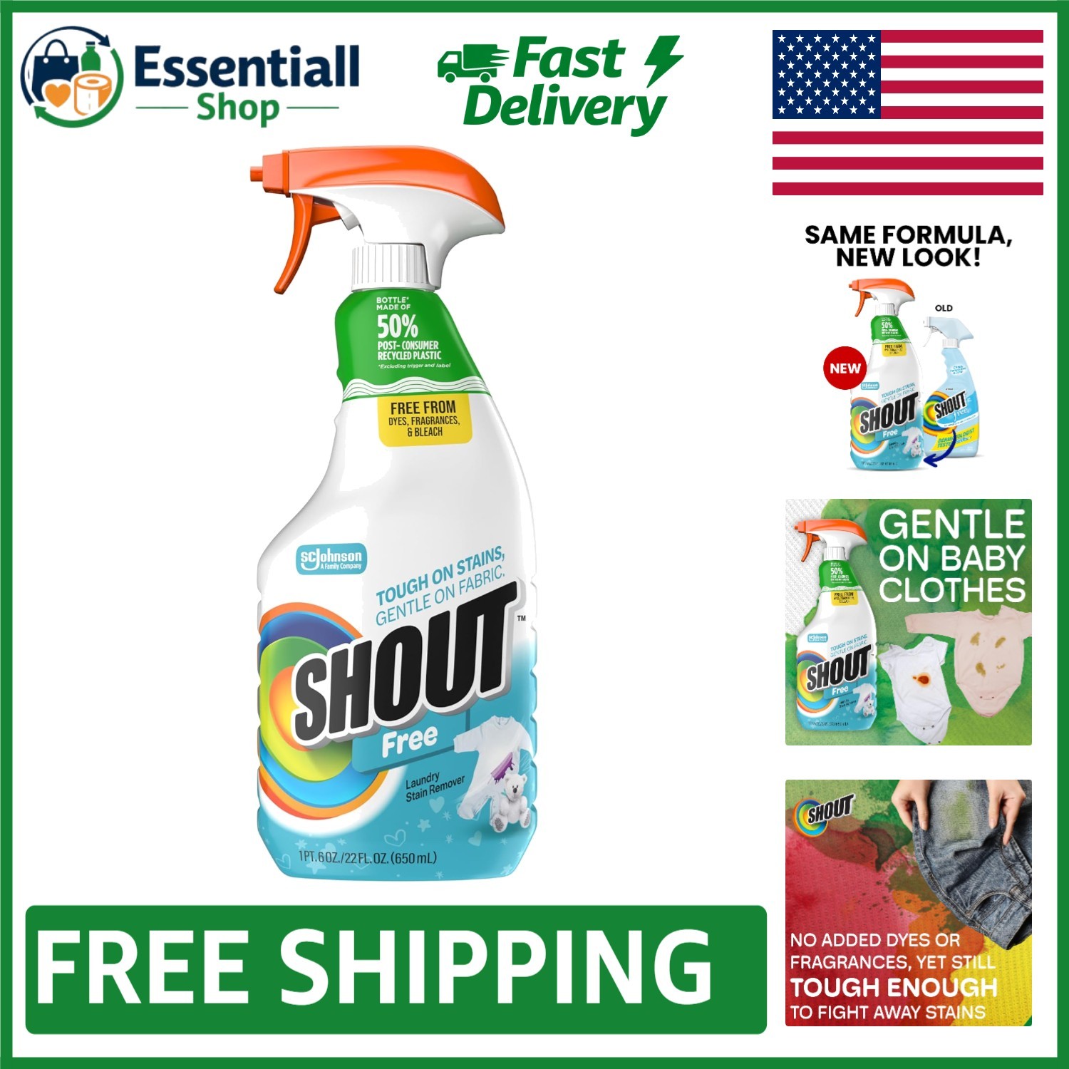 Eco-Friendly 22oz Stain Remover Spray – Safe, Effective, Baby-Friendly Formula