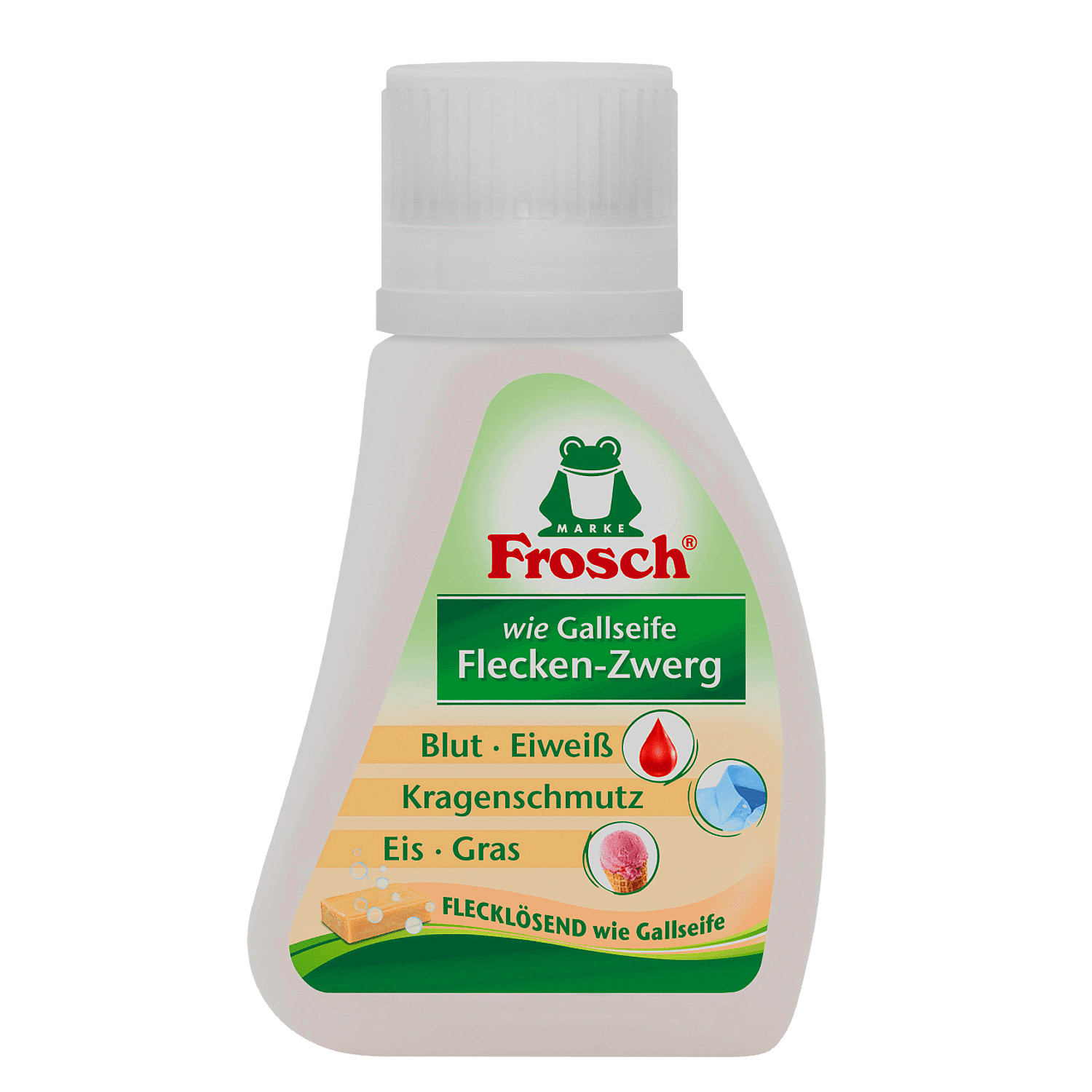 75ml Frosch Flecken-Zwerg wie Gallseife Flecklösend für Fett Blut Eiweiß Make-up