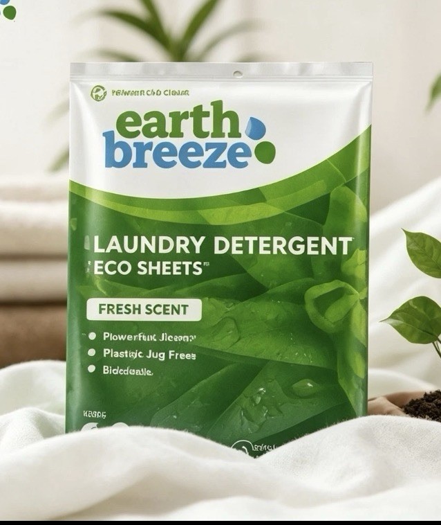 Earth Breeze Eco Sheets Laundry Detergent Fresh Scent 60 Loads (30 Sheets)