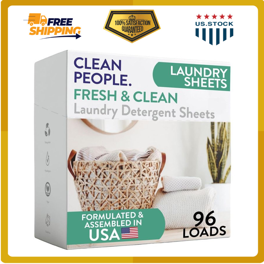 Laundry Detergent Sheets – Ultra Concentrated, Stain Fighting, Fresh Scent,32pcs