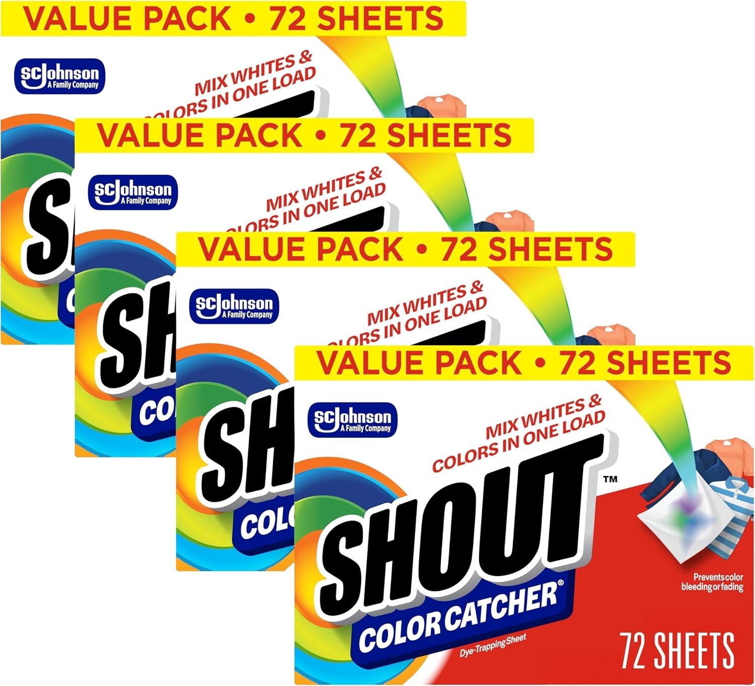 Shout Color Catcher Sheets for Laundry, Allow Mixed Washes, Prevents Color Ru…