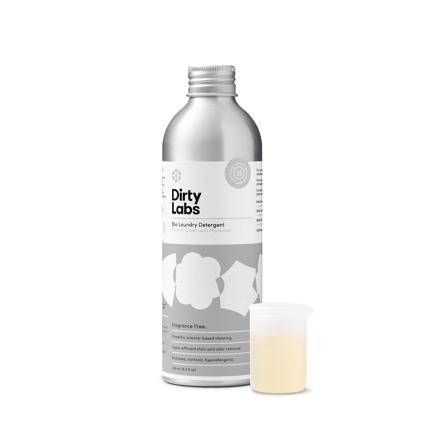 Scent Free Bio Liquid Laundry Detergent 8.6 fl oz 32 Loads Eco Friendly