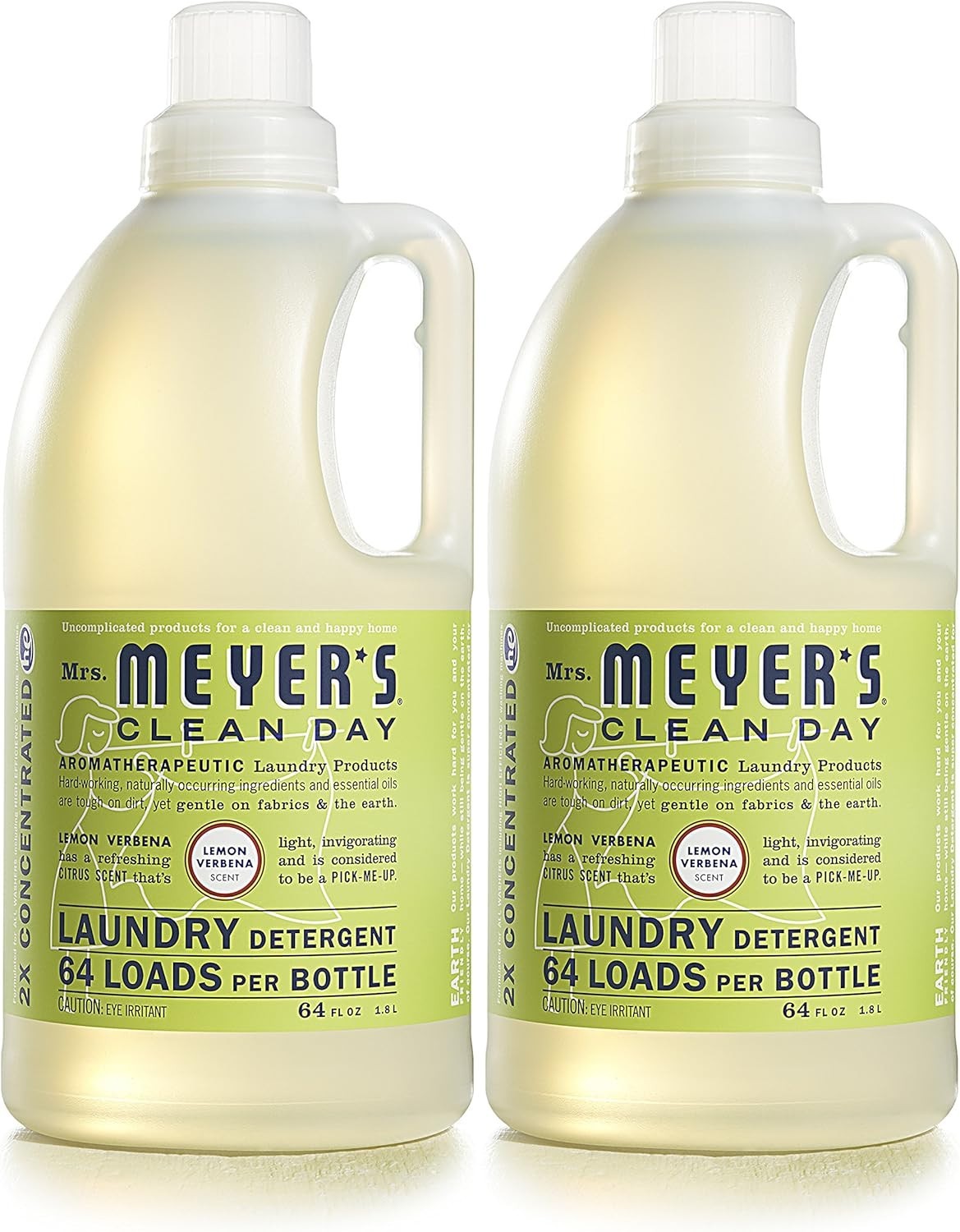 Gentle & Effective Lemon Verbena Laundry Detergent – 64 oz Bottles – 128 Loads