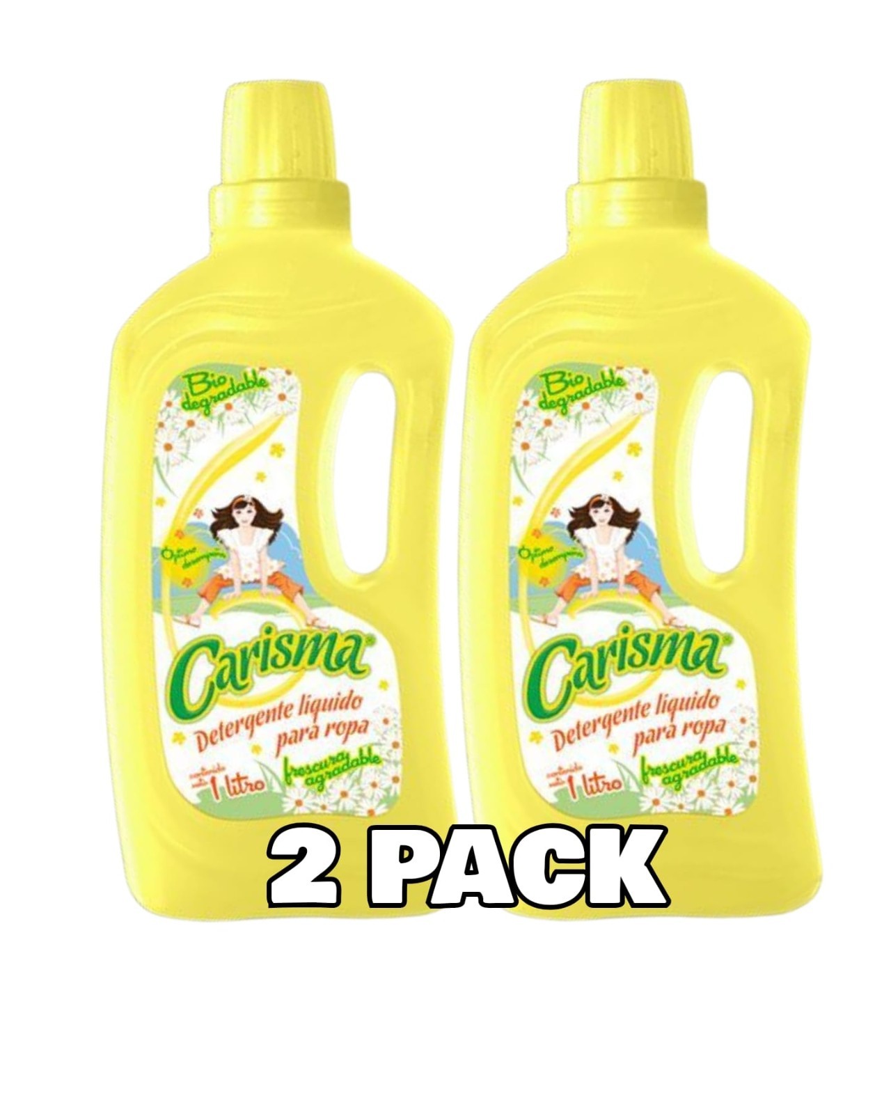CARISMA DETERGENTE BIODEGRADABLE PARA LAVAR 1 Lt. Each 2 PACK QUITAMANCHAS