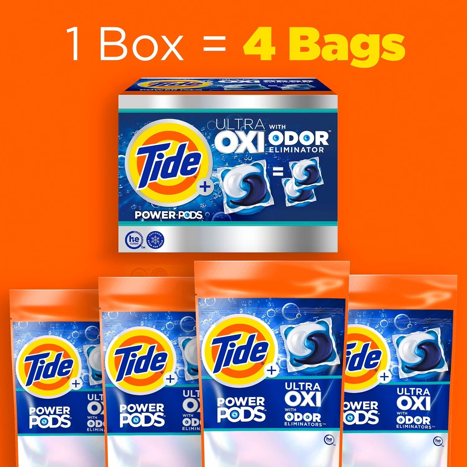 Tide Power PODS + Ultra OXI Laundary Detergent Pacs, 72 ct Great Price