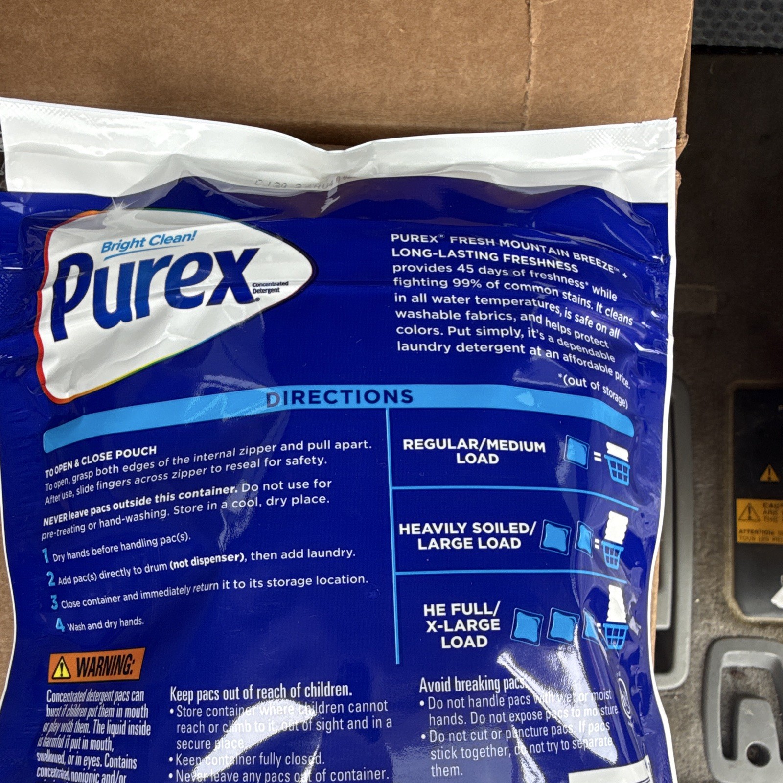 Purex 4-in-1 Laundry Detergent Capsules Fresh Mountain Breeze+ 21 Pacs