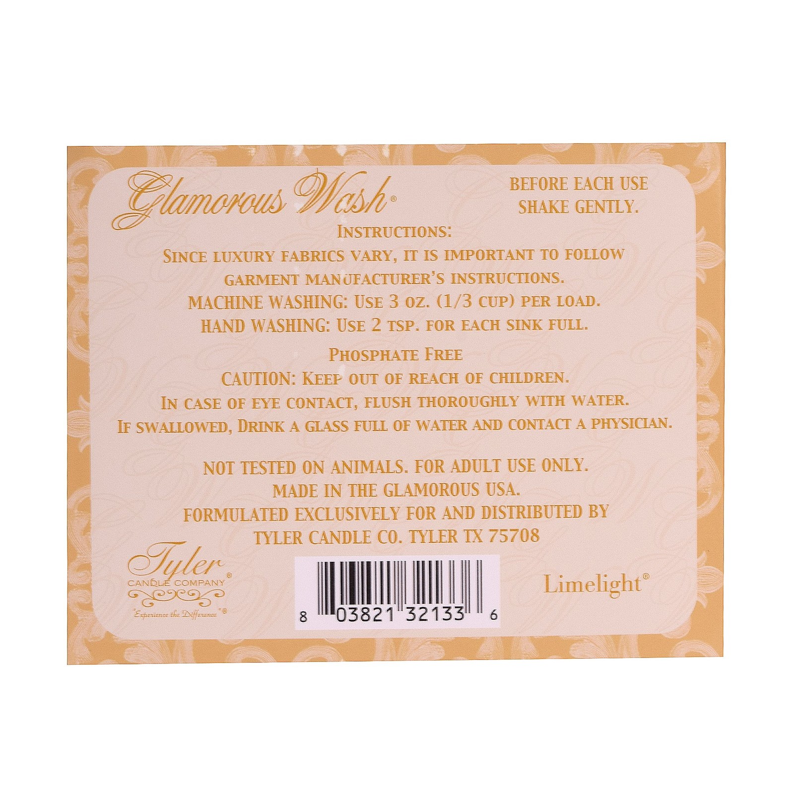 Limelight Glamorous Wash Fine Laundry Detergent 32oz 907g