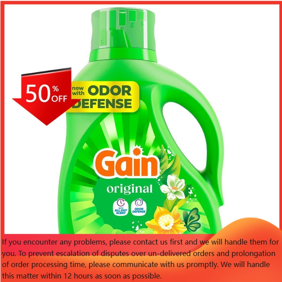 Gain Original HE Concentrated Liquid Laundry Detergent 61 Loads – 81 fl oz