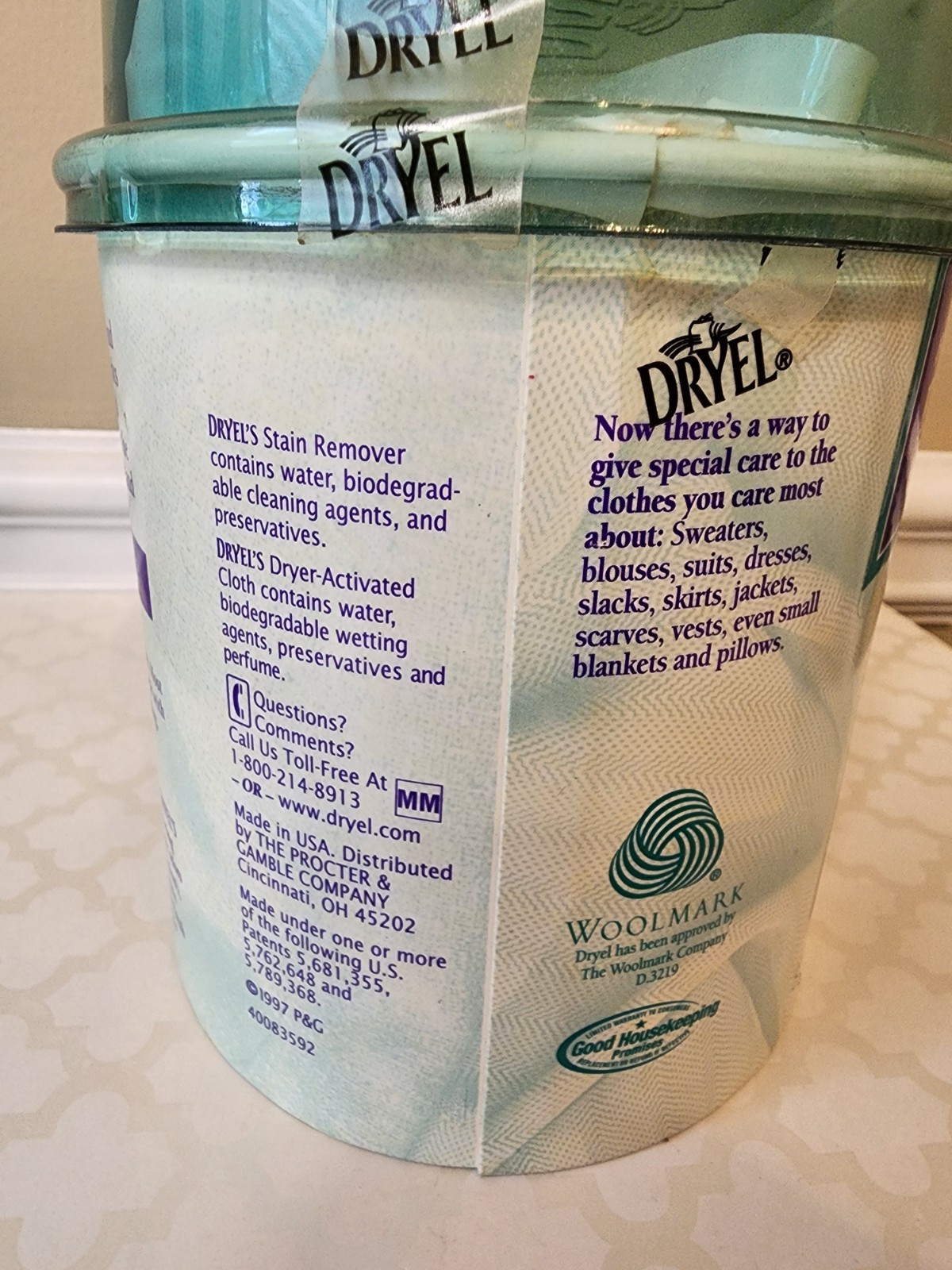 Dryel At Home Dry Cleaner Starter Kit 3-4 Loads Up To 16 Garments Vtg 1997 READ
