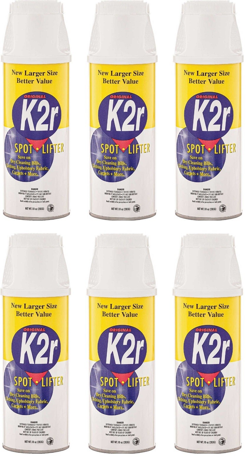 K2R 33010 10 Ounce Aerosol Spray Spot Lifter & Stain Remover – Pack of 6