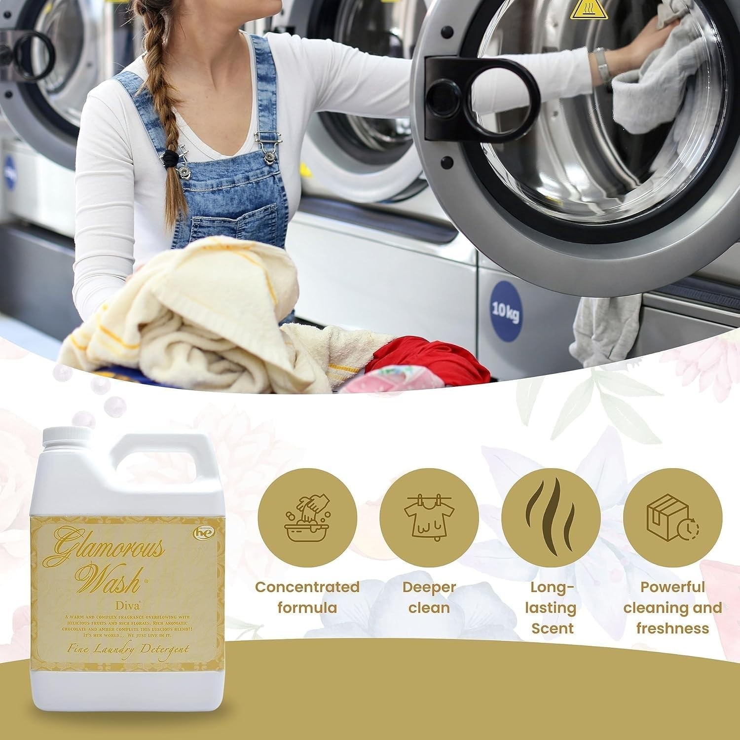 Tyler’s Diva Glam Wash Laundry Detergent 64 Fl oz Pack of 1 ILIOS Packaging.