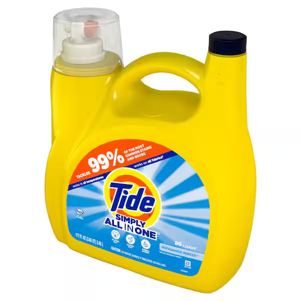 Tide Liquid Laundry Detergent Soap, Refreshing Breeze 89-Loads, HE compatible