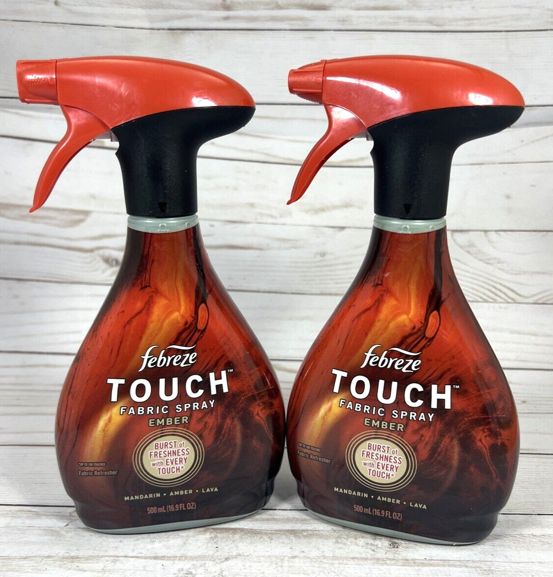 Febreze Touch Fabric Refresher Spray Ember Mandarin Amber Lava 16.9oz (2 Pack)