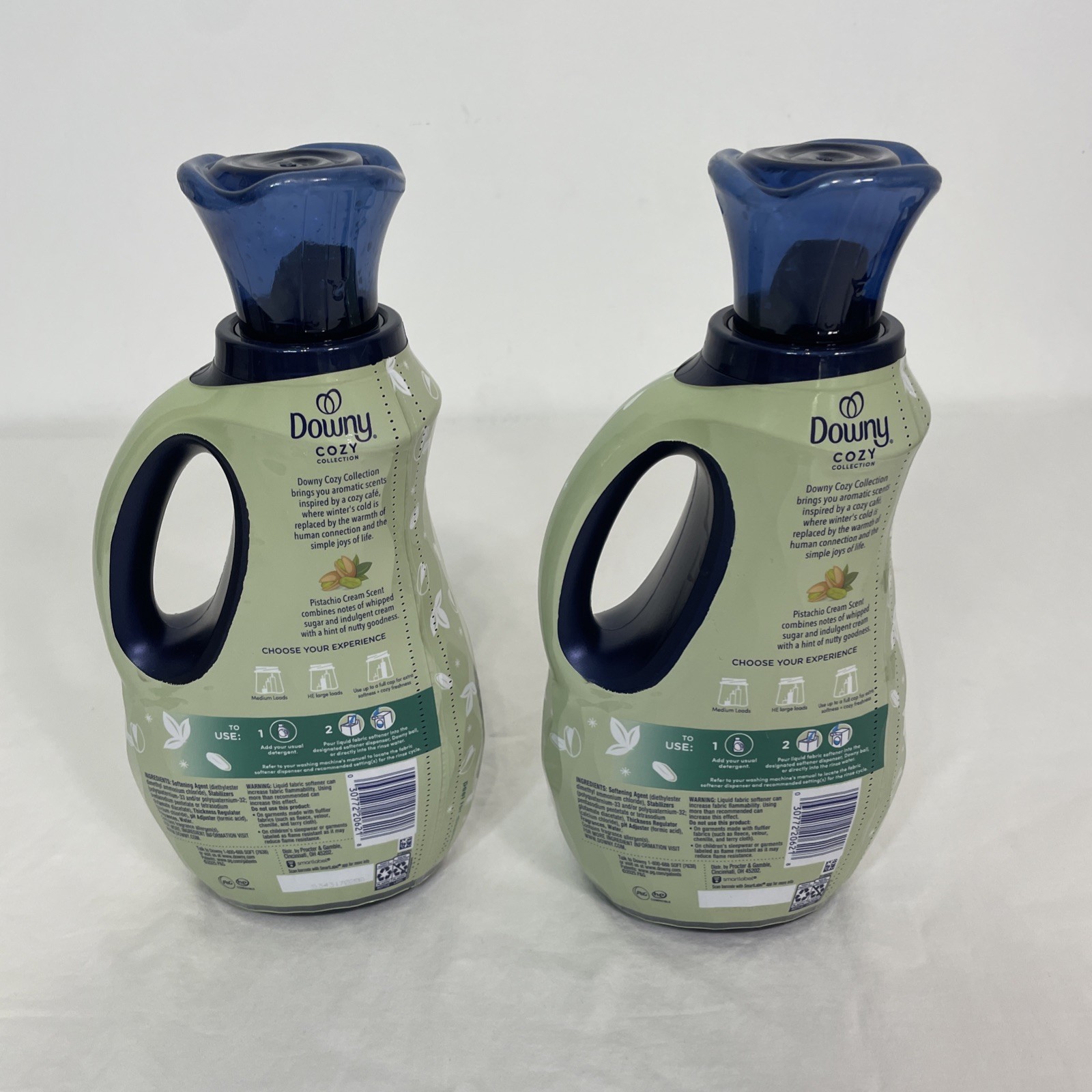 Downy Cozy Collection Pistachio Scent Fabric Softener Lot of 2 NEW