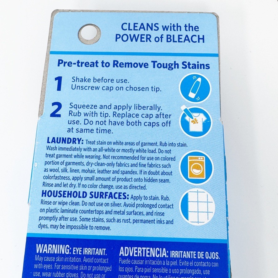 LOT 2 – Clorox Bleach Pen Gel for Whites Dual Tipped 2 oz NEW Discontinued
