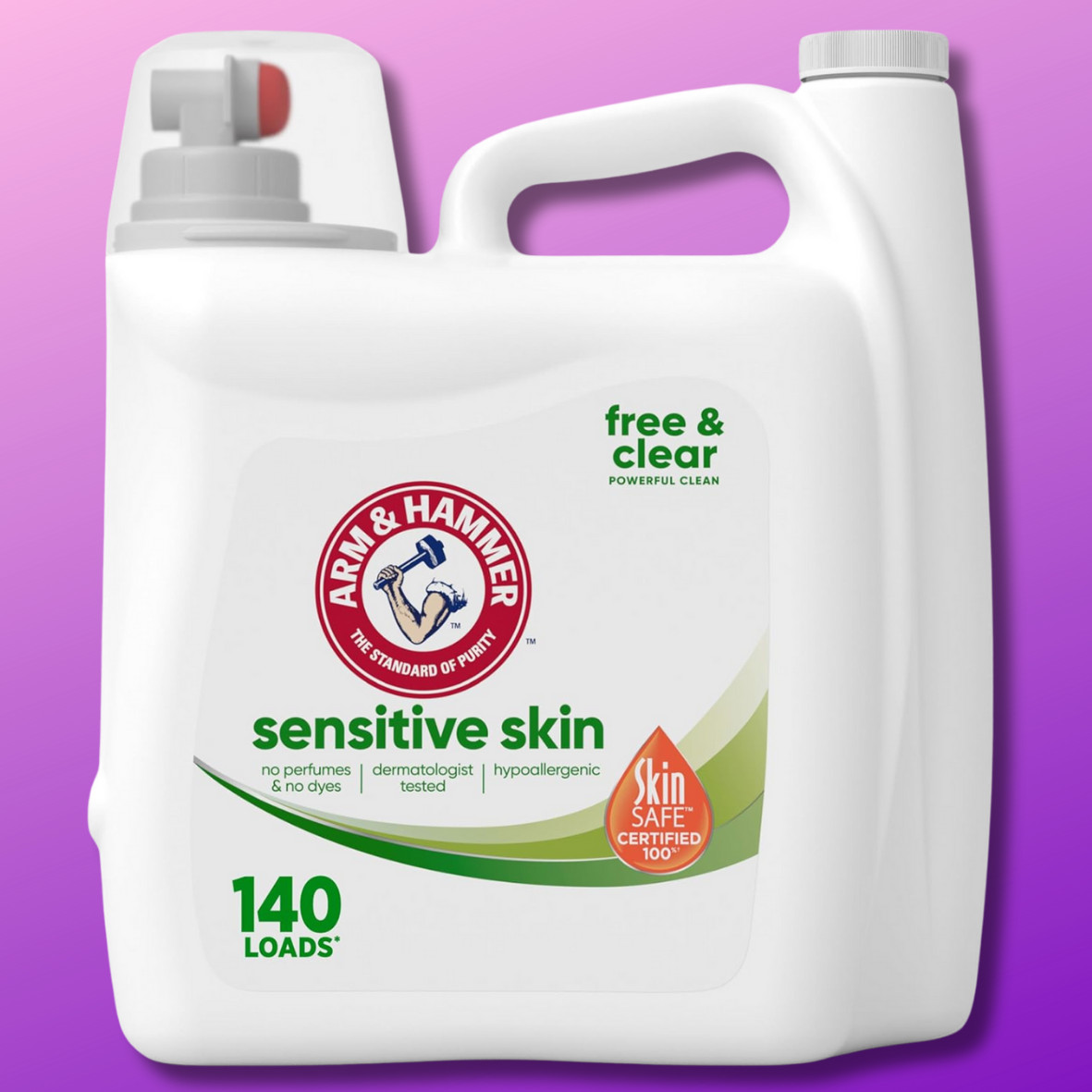 Sensitive Liquid Laundry Detergent – Free & Clear – 140 fl oz