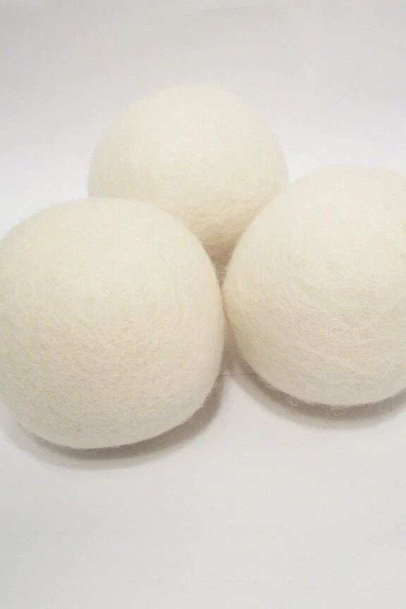 6 XL Organic New Zealand Wool Dryer Balls Natural Fabric Softener Reusable