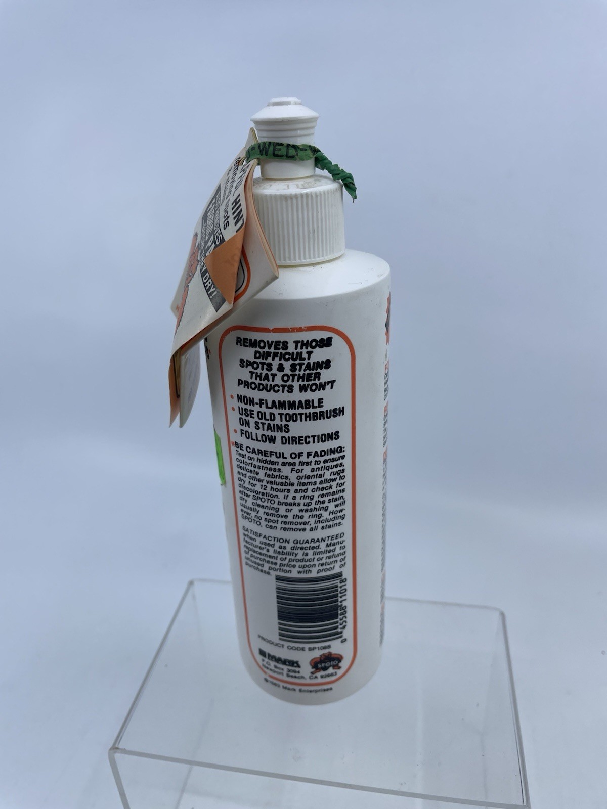 Vintage 1983 SPOTO Multi-Purpose Spot & Stain Remover 8 fluid oz