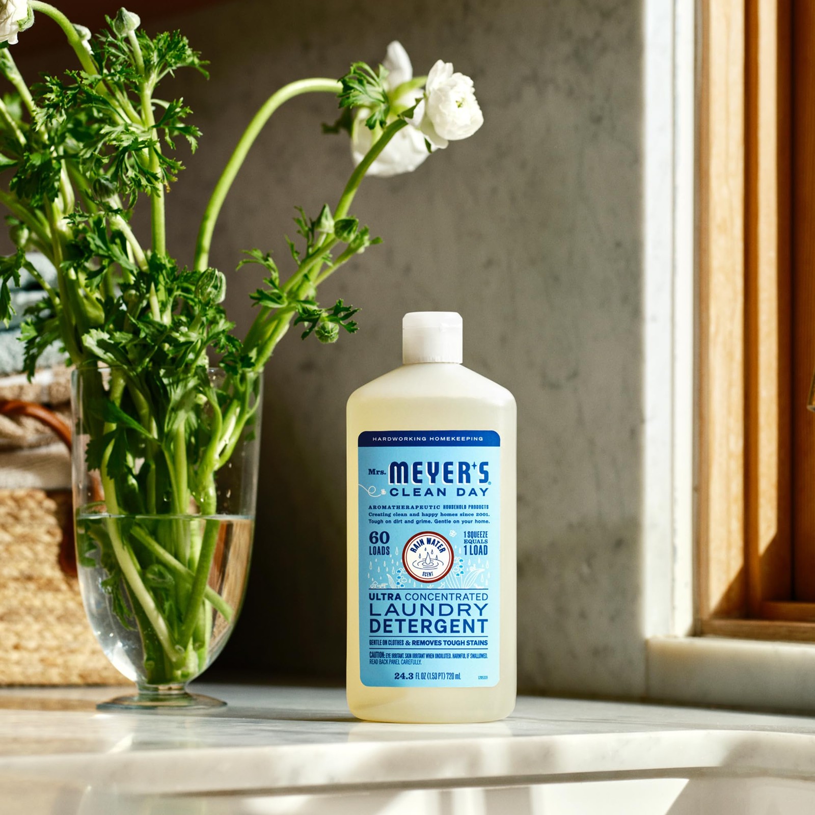 MRS. MEYER’S CLEAN DAY Ultra Concentrated Laundry Detergent, Rain Water Scent…