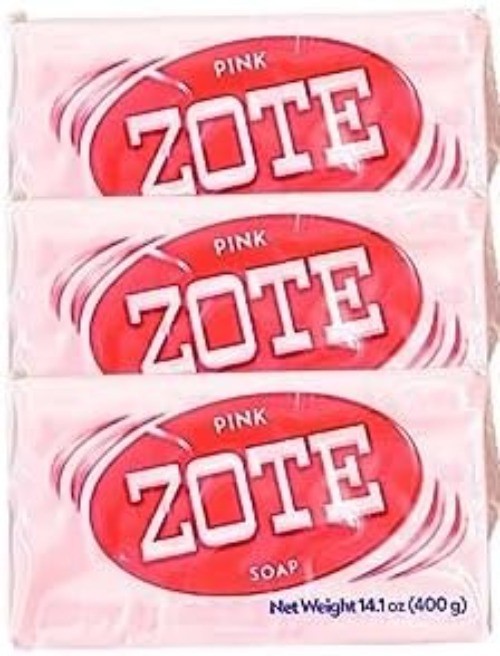 3 x Zote Pink Bar Soap 14.1 oz Laundry Stain Remover Gentle on Delicate Fabrics