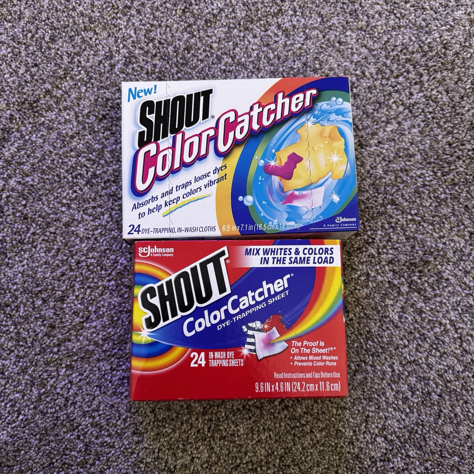 2-Shout Color Catcher, Laundry Dye-Trapping Sheets, 24 Sheets Vtg 2002 New 2020