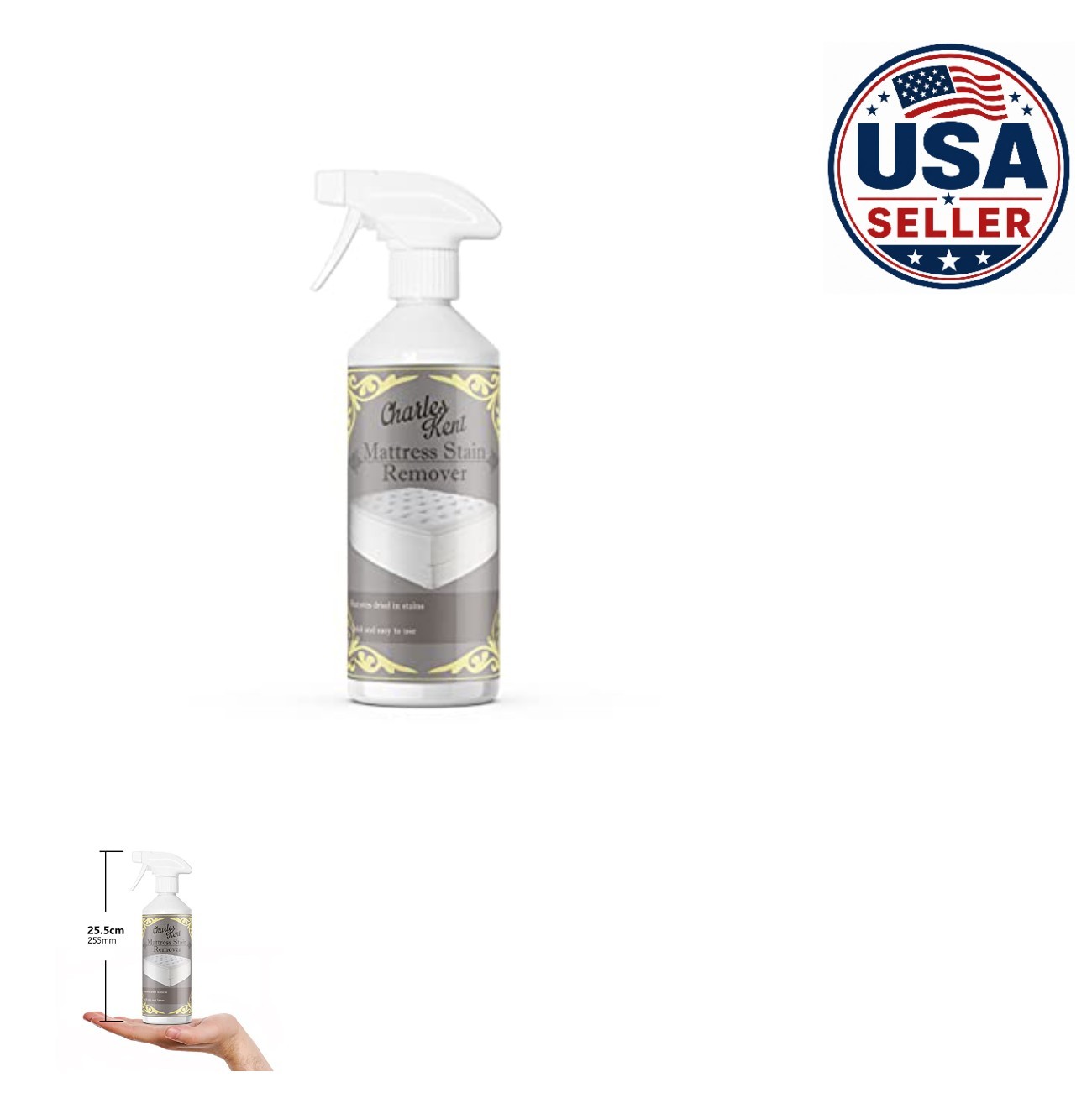 Mattress Stain Remover 500ml Spray Removes Dried In Stains Odor Eliminator