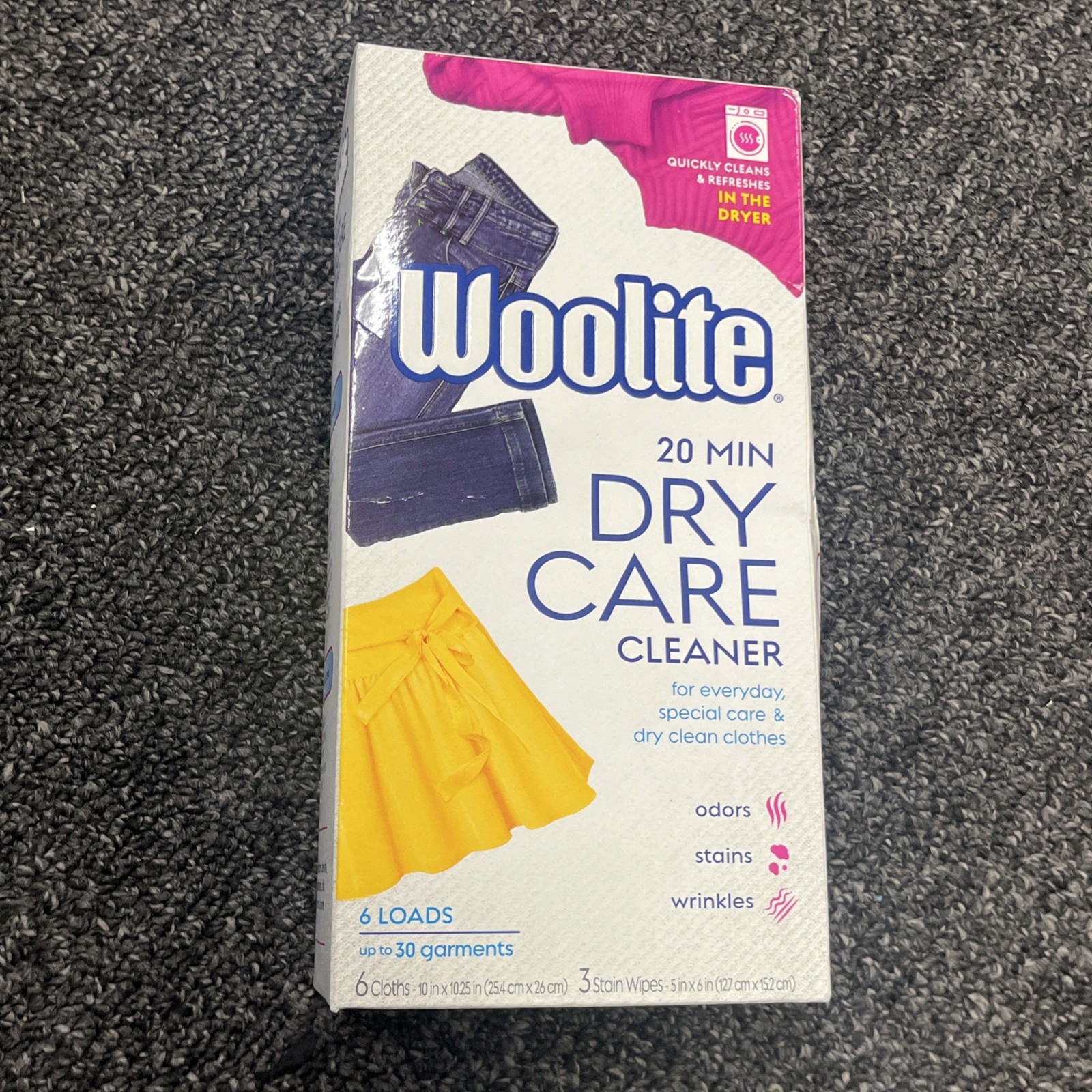 Woolite 20 Min Dry Care Cleaner for Dry Clean Dryer 6 Loads – New/ Sealed