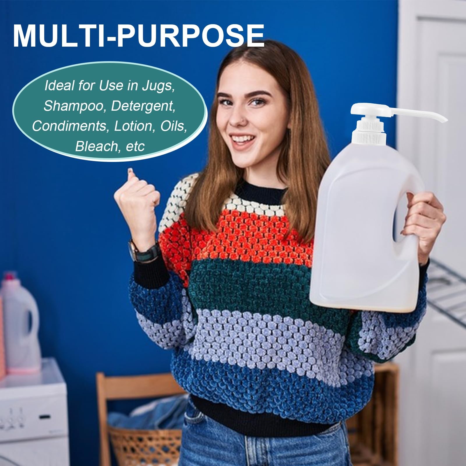 4Pk Gallon Pump Dispenser Pump for 5 Gallon Bucket Gallon Jug Laundry Soap Tool